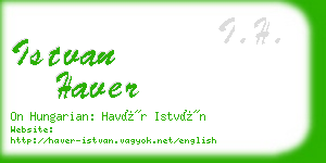 istvan haver business card